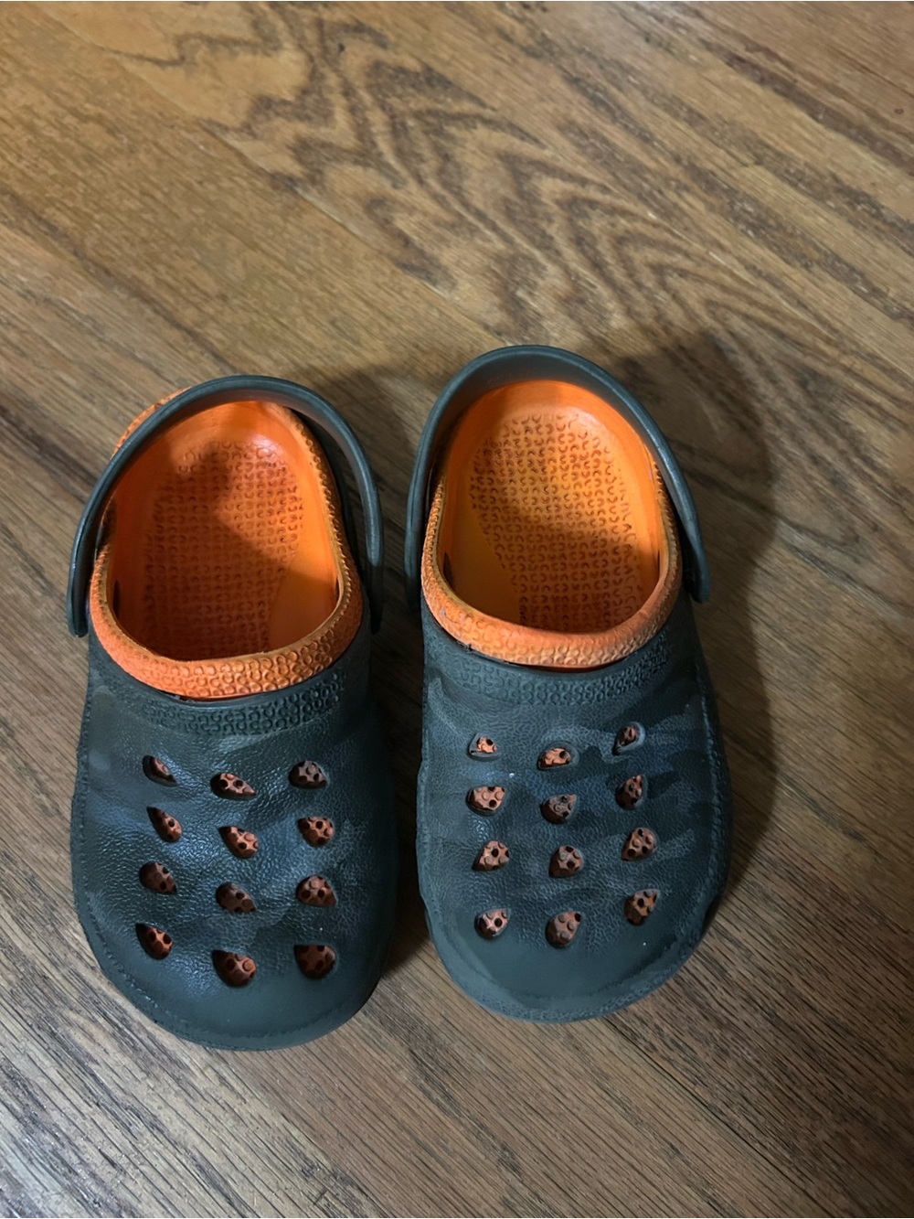 Kids Camo and Orange Slip-On Clogs - Comfortable Everyday Shoes